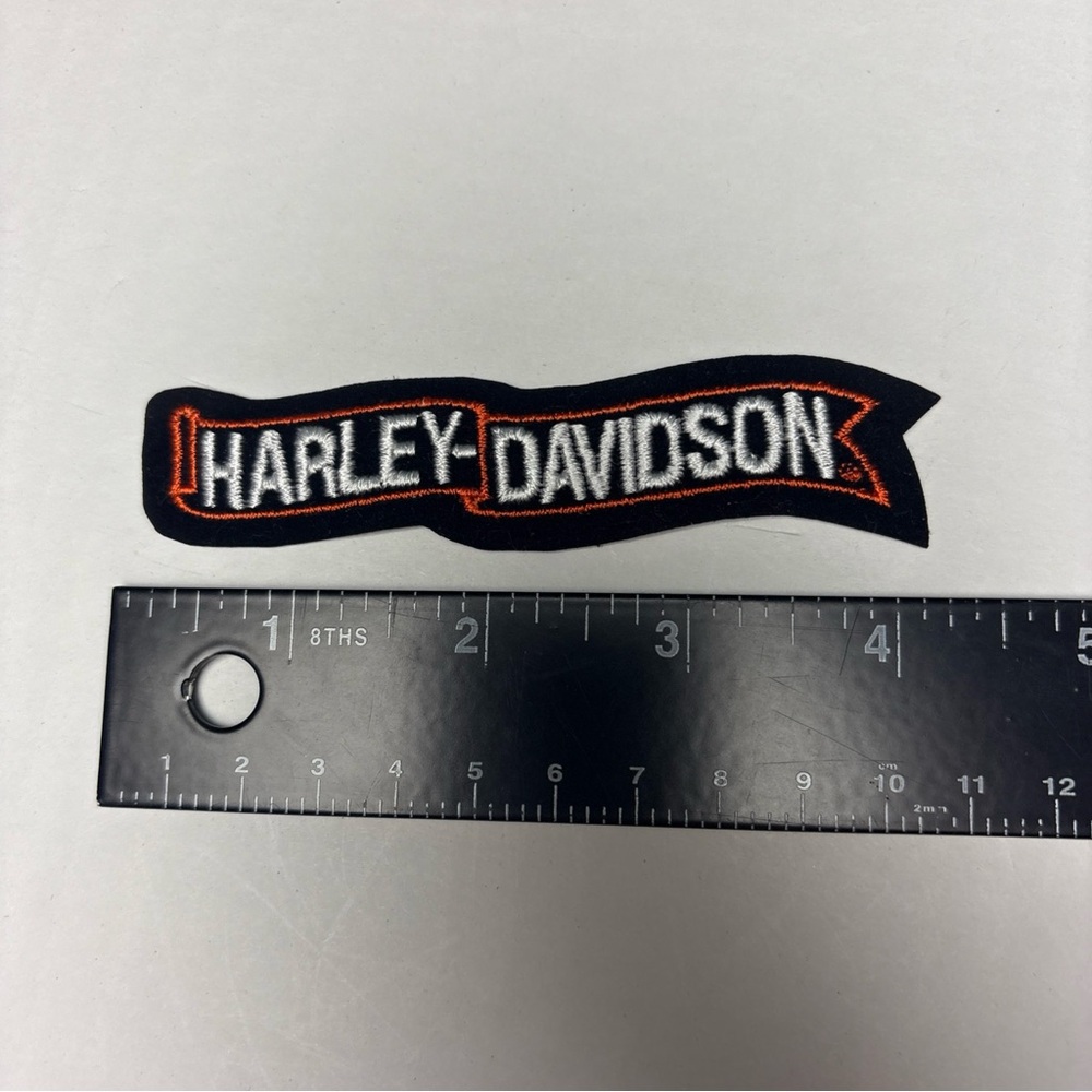 Harley Davidson Patch Sew On Biker Banner Ribbon Logo Motorcycle Vest Embroider